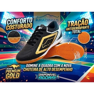 tenis chuteirs futisal pto/ouro 09 quadra salao futibol,bola,campo