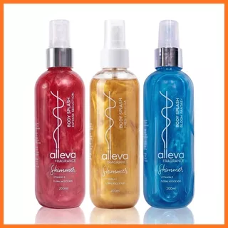 Body Splash Com Glitter Fragrância Floral Adocicado Refrescante Shimmer Feminino 200ml Alleva