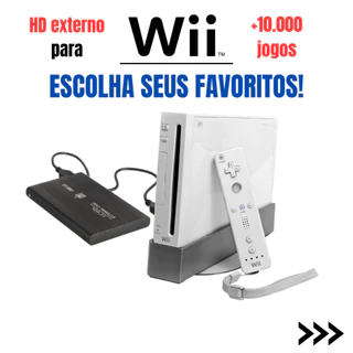 HD externo para Nintendo Wii lotado de games 10.000 jogos