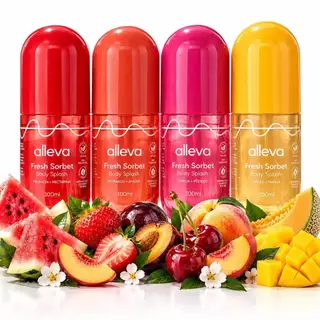 Kit 4 body splash fresh sorbet 100ml cada alleva bealty