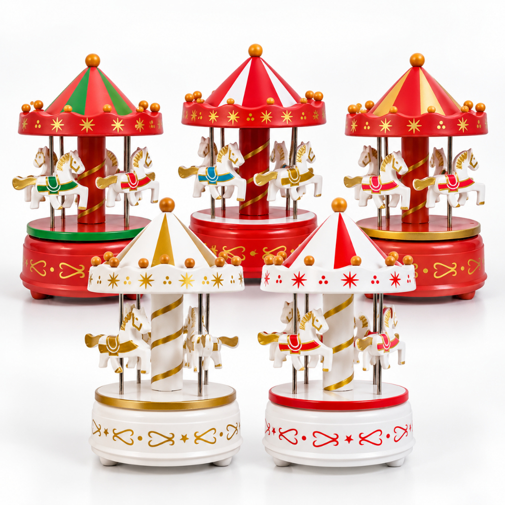 Carrossel Musical Natalino Caixa de Música Natal Infantil | Shopee Brasil