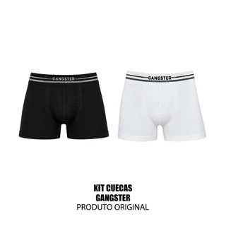 Kit 2 cuecas boxer Gangster originais em Microfibra Confortáveis