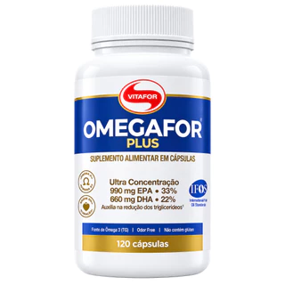 Vitafor Omegafor Plus Suplemento Alimentar em Cápsulas Ultra Concentração 120 Cápsulas