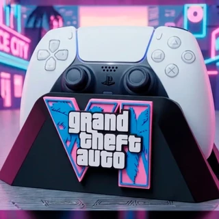 • Suporte Controle PS5 / PS4 Gamer Temático GTA 6 Impressão 3D
