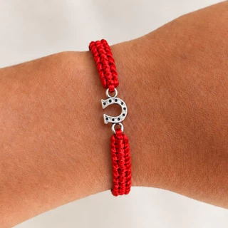 Pulseira Ferradura Macramê Unissex Ajustável Country Cavalgada