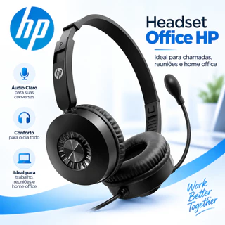 Headset HP DHE-8009 Fone de Ouvido com Microfone Flexível P2 para PC e Home Office