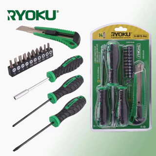 Kit 14 Pecas Chave De Fenda Magneticas Com Bits Estilete RYOKU