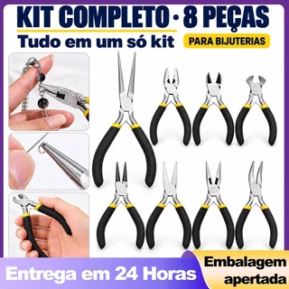 Kit 8 Mini Alicates para Corte Eletrônico, Artesanato e Bijuterias