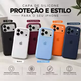 Capa Case Silicone Aveludada Para IPhone 17 Pro 17 Pro Max 18 Pro 18 Pro Max Cor lançamento _ AMG
