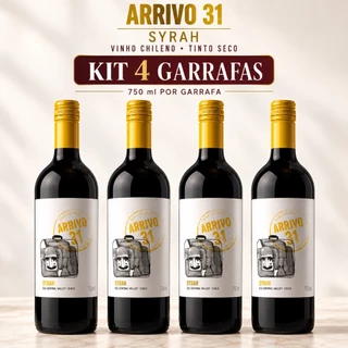 Vinho Tinto Fino Seco Chileno Arrivo 31 Syrah 750ml