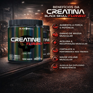 Creatina Monohidratada Black Skull Turbo 300g — foto 3 — Achou Levou Brasil