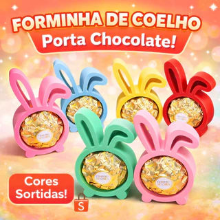 Kit com 5 lembrancinhas Páscoa / Porta Bombom Coelhinho da Páscoa/ Presente em Oferta na Shopee