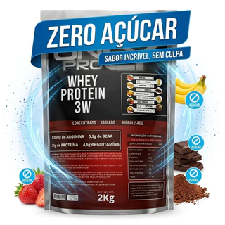 Whey protein 3w OnlyPro 2kg - concentrado isolado hidrolisado