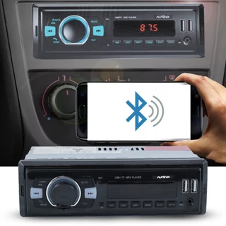 Rádio Automotivo Bluetooth MP3 com 2 Entradas USB, Cartão SD e Controle Remoto