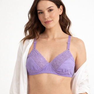 kit 2 Sutiãs Sustentação Reforçada Sem Bojo Com Renda