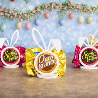 Kit lembrancinha Porta bombom para pascoa, coelhino de pascoa, chocolate, ovo de pascoa em Oferta na Shopee