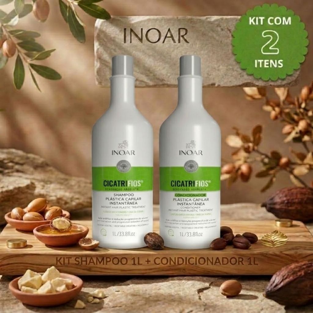 Kit Inoar Cicatrifios Shampoo 1L + Condicionador 1L | Shopee Brasil