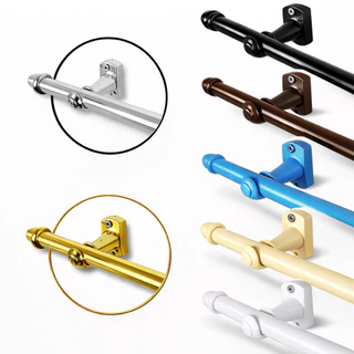 Varão de Aço 1,5m Para Cortina Simples 19mm com Ponteira e Suporte - Aço Ferro em Oferta na Shopee