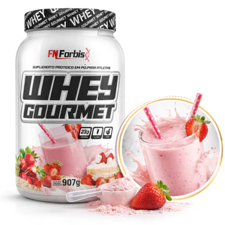 Whey Protein Gourmet 907g ZERO ADIÇÃO DE AÇÚCARES Pote FN Forbis Escolha seu sabor