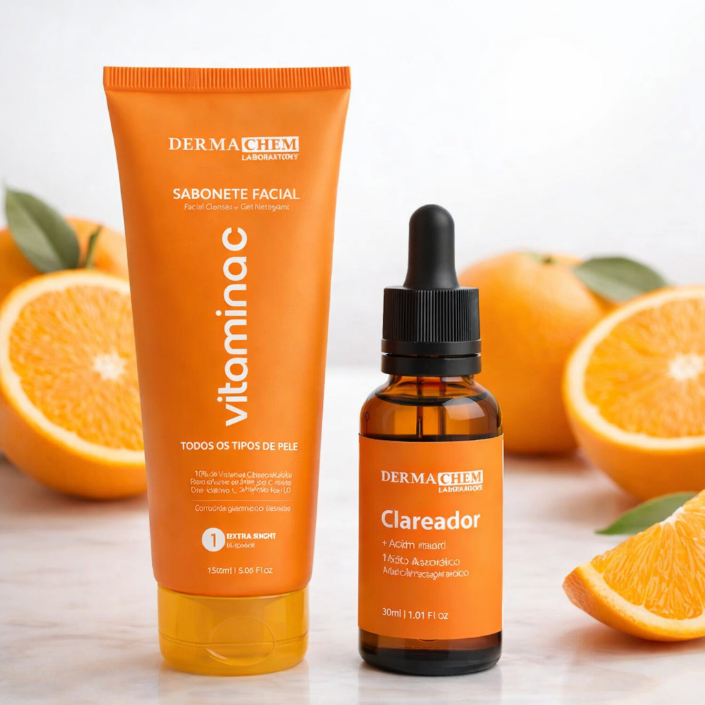Kit Skincare Vitamina C: Sabonete Facial + Sérum Facial Uniformiza