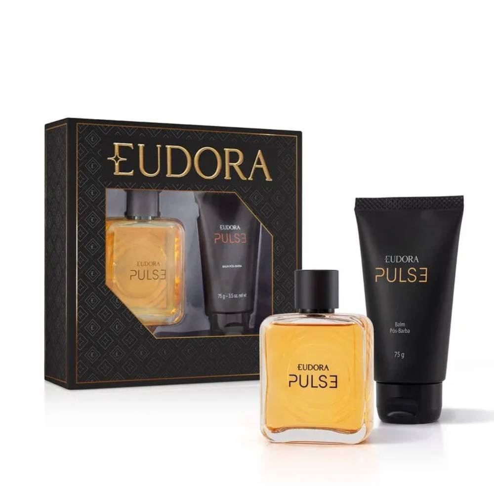 Kit Eudora Pulse Masculino Colônia 100ml + Balm Pós-Barba 75g em Oferta na Shopee