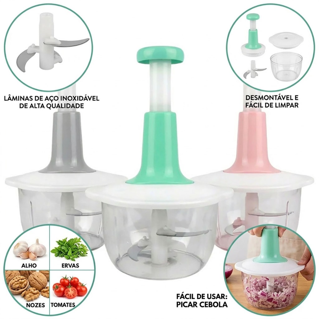Processador De Alimentos Manual Multifuncional Gourmet