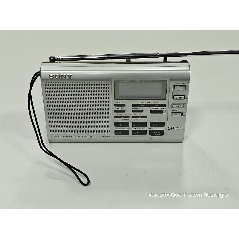Rádio Receptor Sintetizado Sony ICF-SW35 Banda Mundial Funcionando