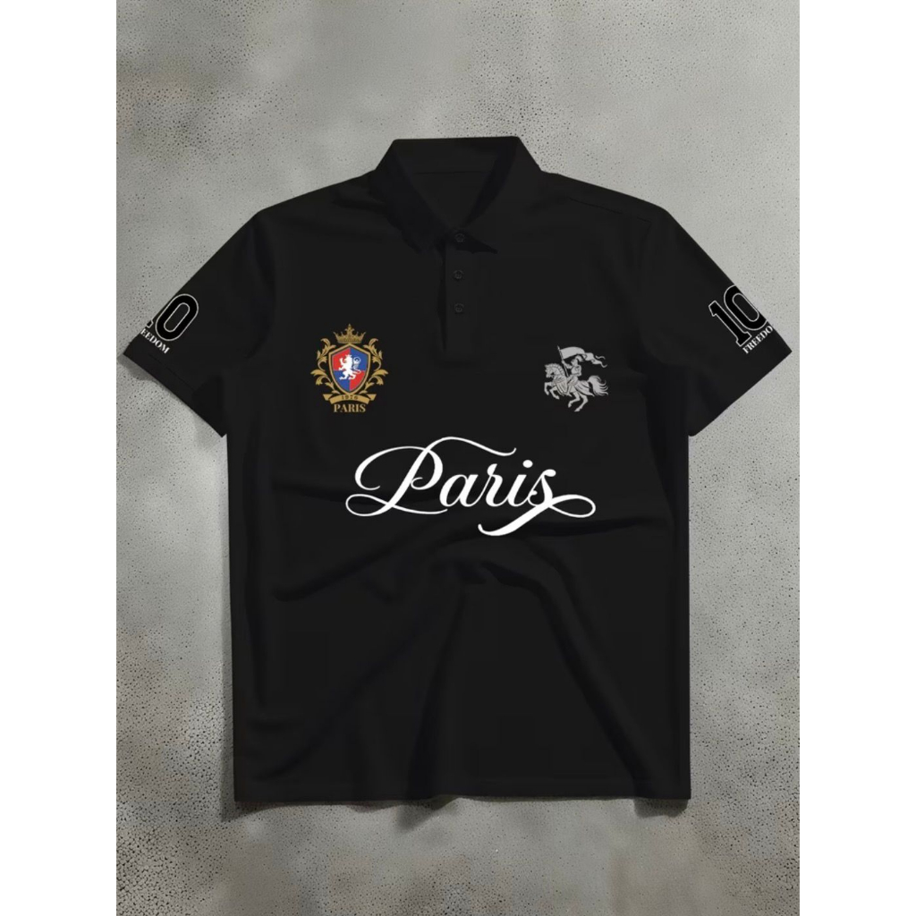 Camisa Polo Malha Piquet 05 Unissex Estampa Paris, camiseta casual
