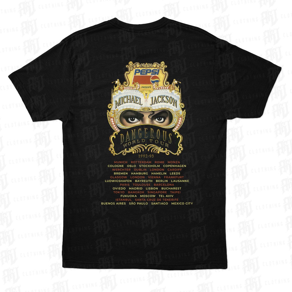 90s michael jackson tシャツ dangerous tour Camiseta Michael Jackson Dangerous Tour 1992 100% Algodão DTG