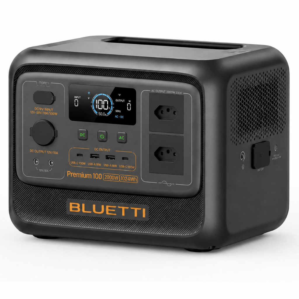 Bluetti Premium 100 V2 Estação de Energia Portátil | 2000 W 1024Wh