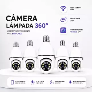 Câmera de segurança a Prova D'água sem fio gira 360 com app Yousee full HD visão notturna