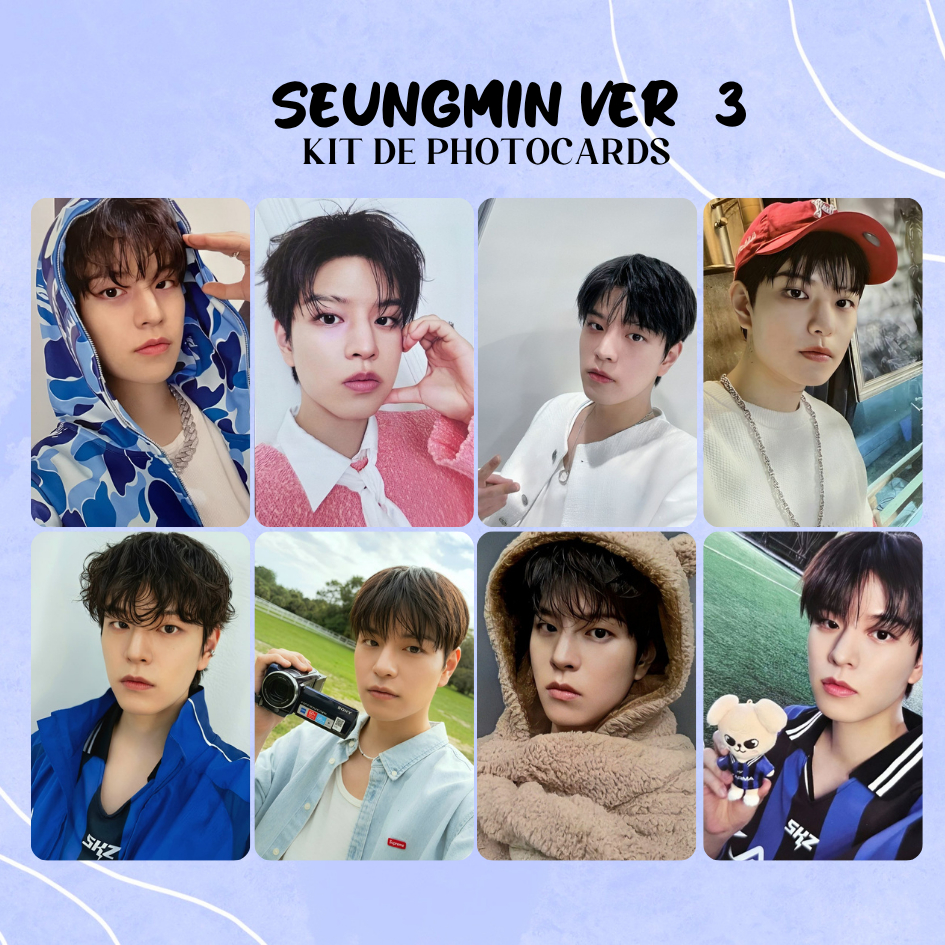 Photocards Seungmin Stray Kids frente e verso | Shopee Brasil