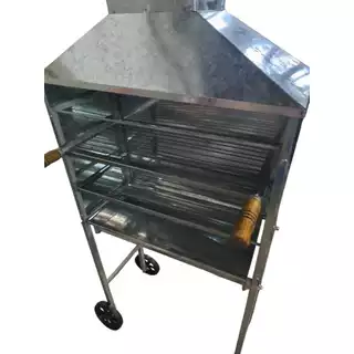 Churrasqueira de Carrinho para Espetinhos Galvanizada modelo C-800g