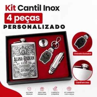 Cantil Personalizado Padrinhos Padrinho Inox Porta Bebida Whisky Casamento Presente