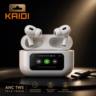 Fone Sem Fio Bluetooth Original Kaidi KD-4219 TWS Bluetooth 5.3 com Cancelamento De Ruído Microfone e Estojo de Recarga