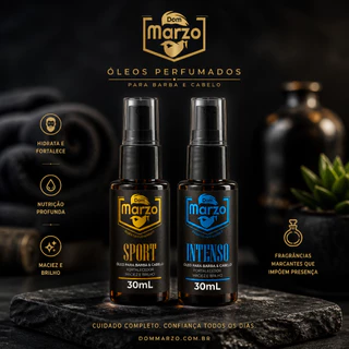 Óleo Para Barba & Cabelo Hidratante Perfume 30ml Dom Marzo