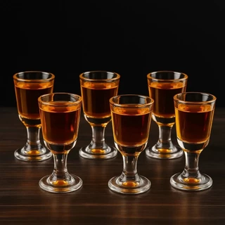 Kit 6 Mini Copos De Shot Taça Vidro Degustação Transparente 10ml