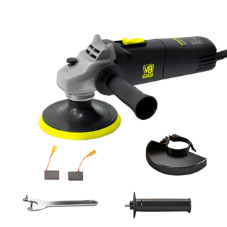 Esmerilhadeira Profissional 720W 115mm 11.500RPM Corta Lixa Desbasta Velcro 127V V8 Brasil