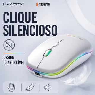 H'maston E-1300PRO Mouse Sem Fio Para Notebook Mouse Sem Fio Recarregável Mouse Bluetooth Mouse Sem Fio Gamer Mause
