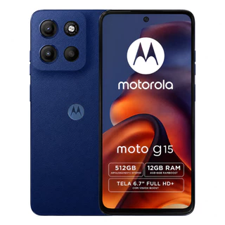 Celular Motorola Moto G15 256GB /12GB RAM 4+8GB RAMBoost NFC Tela 6.7" + Capa + Película 3D