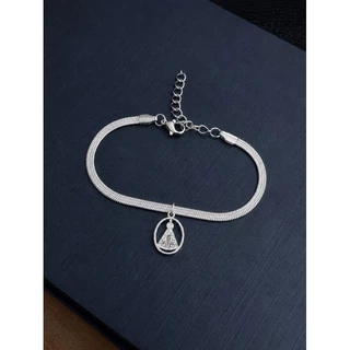 Pulseira Laminada Nossa Senhora Aparecida Aço Inoxidável Premium Não Escurece Alta Qualidade