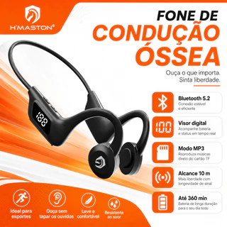H'MASTON F921 Fone Condução Óssea Fone Para Corrida Fone De Ouvido Para Corrida Fone De Ouvido Esportivo Fone Bluetooth