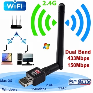 Adaptador Wifi Usb Wireless 1200mbps Com Antena PC Notebook AL-C818