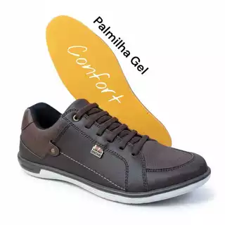 Tênis Masculino Sapatênis Casual Palmilha Gel Conforto