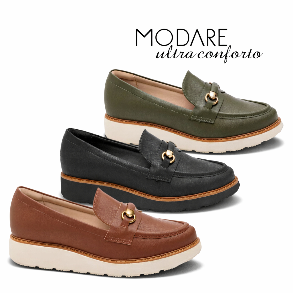 Sapato Ultra Conforto Mocassim Feminino Modare Casual Napa | Shopee Brasil