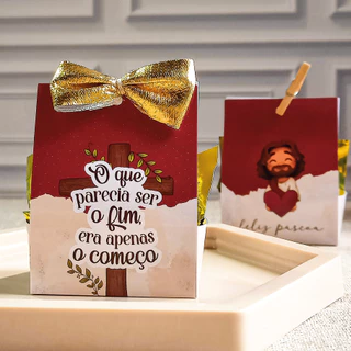 10/20/30 Caixinhas de Páscoa Cristã/Jesus - Para 01 bombom/docinho/Chocolate - Brinde/Mimo/Lembrancinha em Oferta na Shopee
