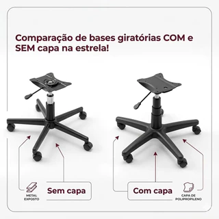 Capa Para Base Estrela Cadeira Gamer Diretor Presidente Grande 62cm Reforçada