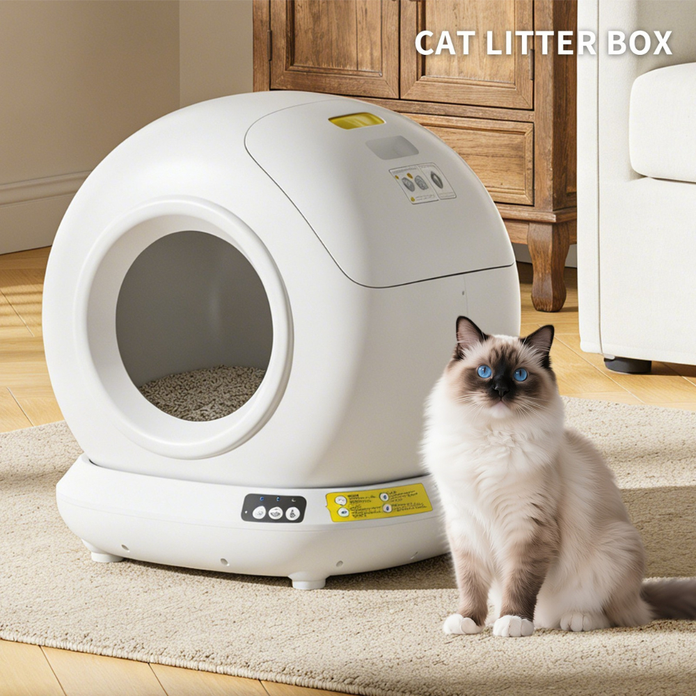 Caixa De Areia Banheiro Automatico Autolimpante Gatos Fechado ...