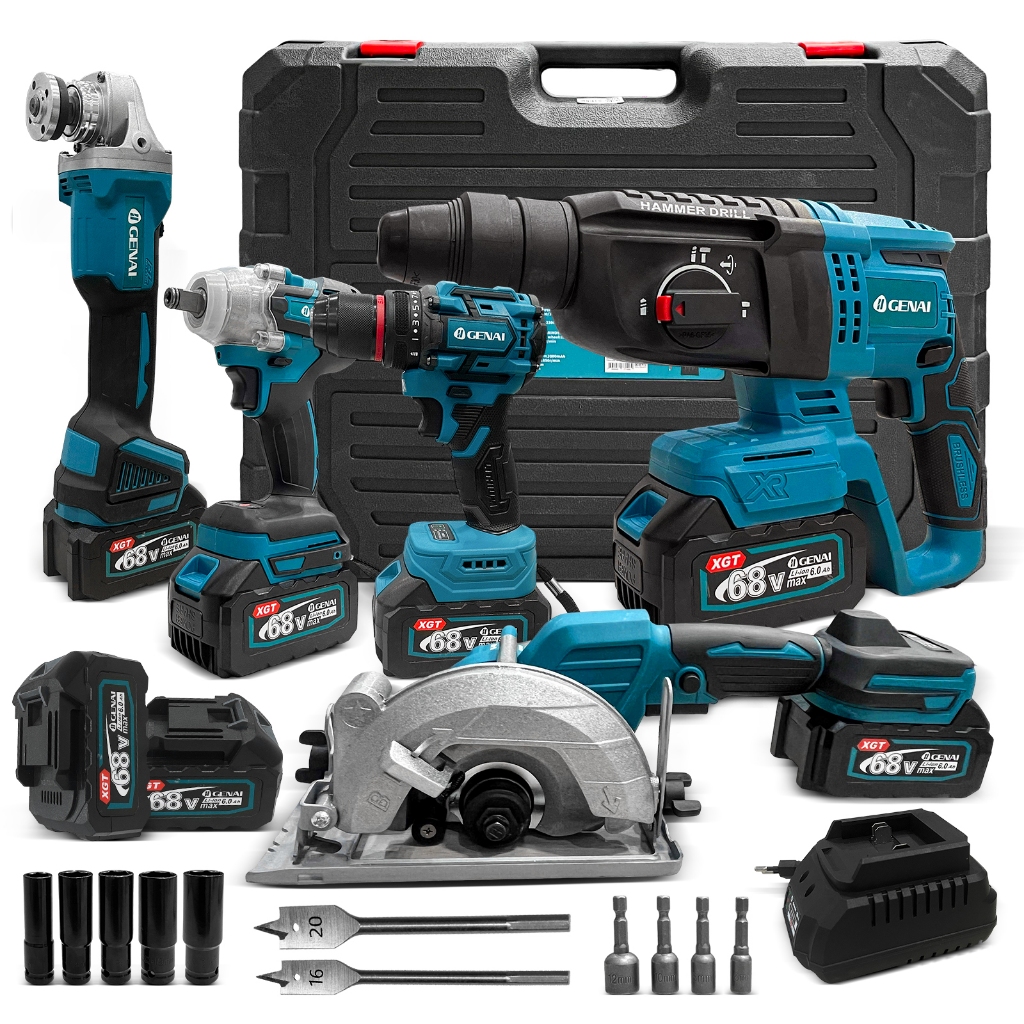 68V Brushless Kit 5 Em 1 Ferramentas Martelete Esmerilhadeira