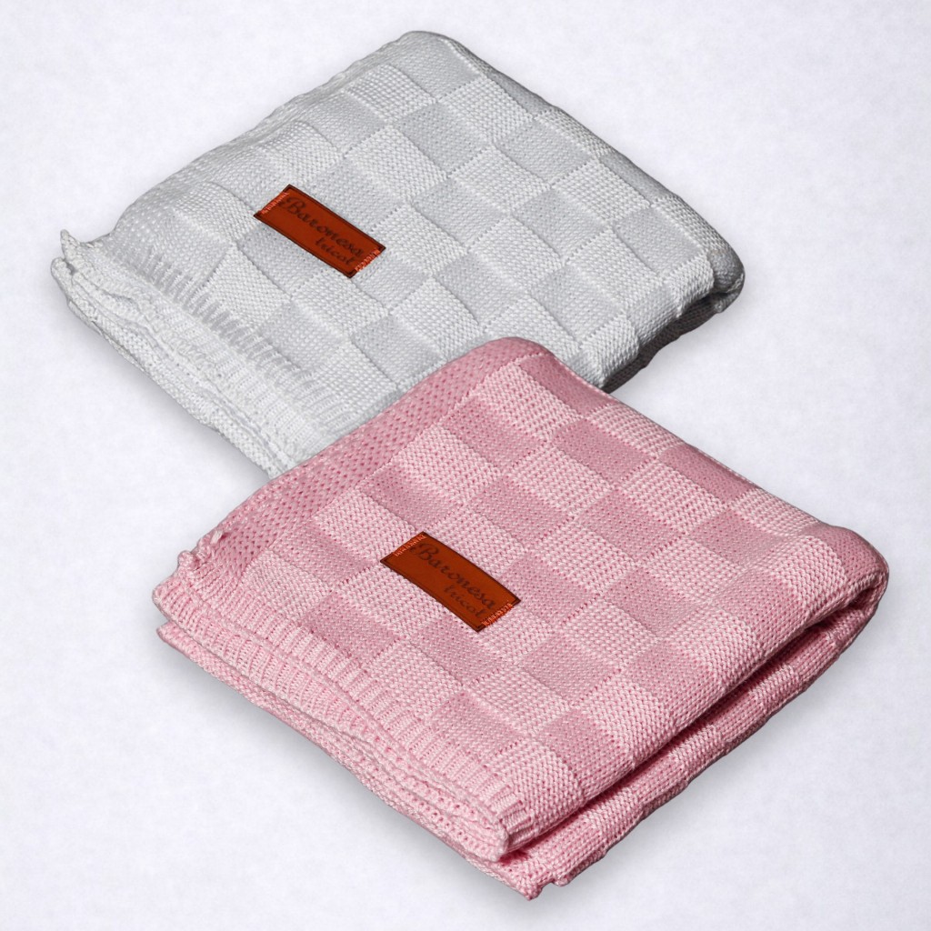 Kit 2 Manta Cobertor Tricot Bebê Saída Maternidade Recém Nascido Lã Mantinha Bebe